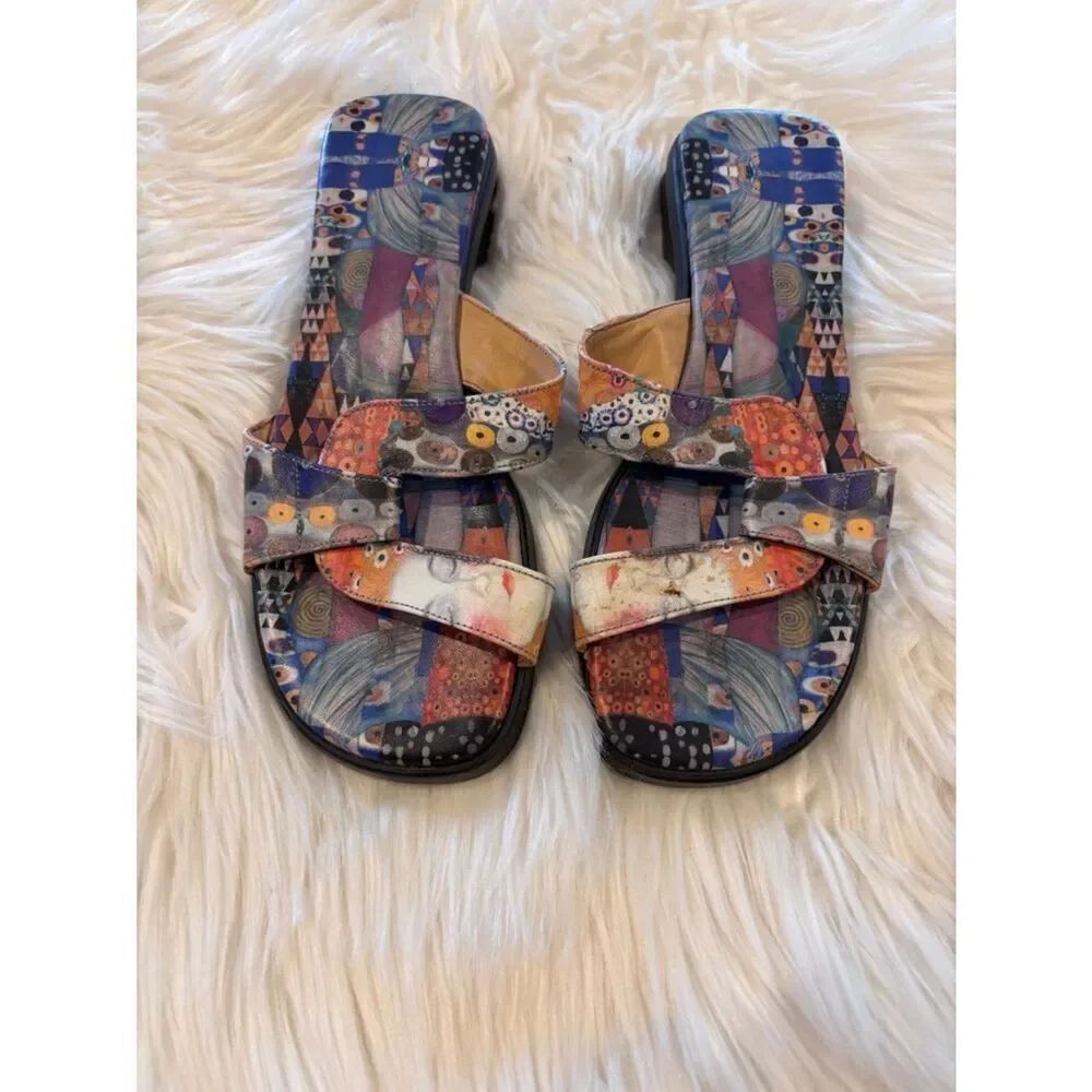 ICON Women's Multi-Color Patterned Slide Sandals - Picture 2 of 6